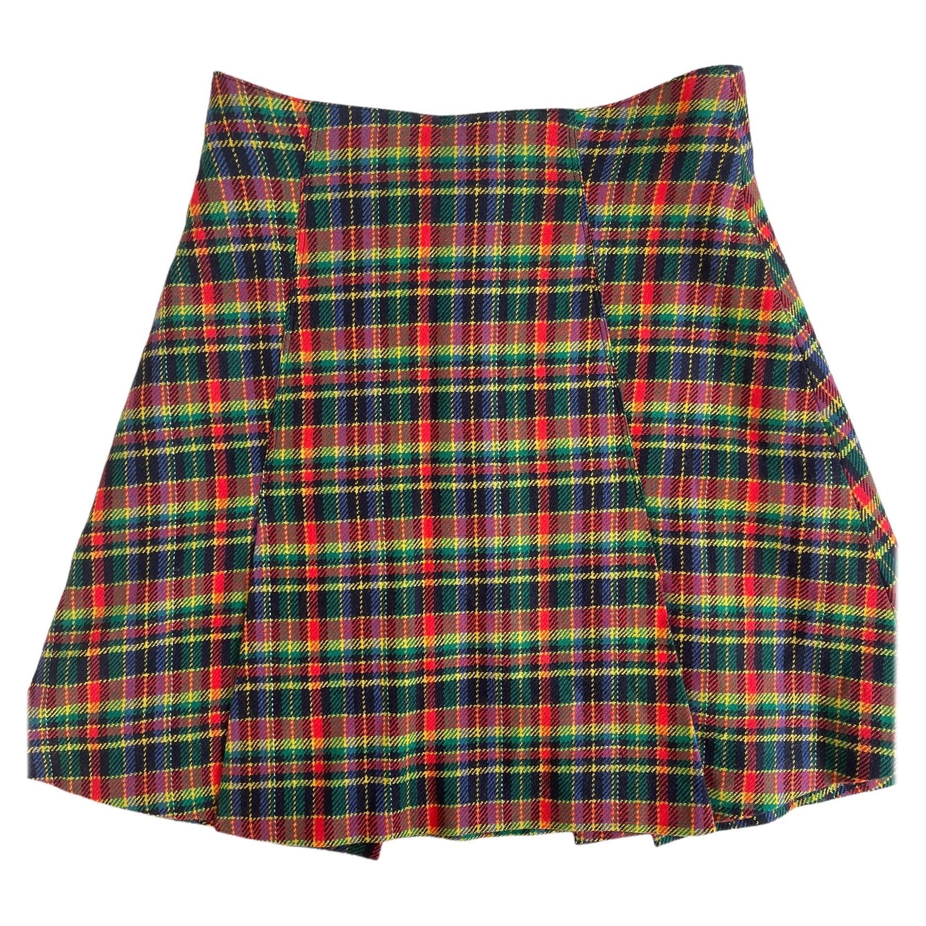 Vintage Gianni Versace Tartan Mini Skirt 