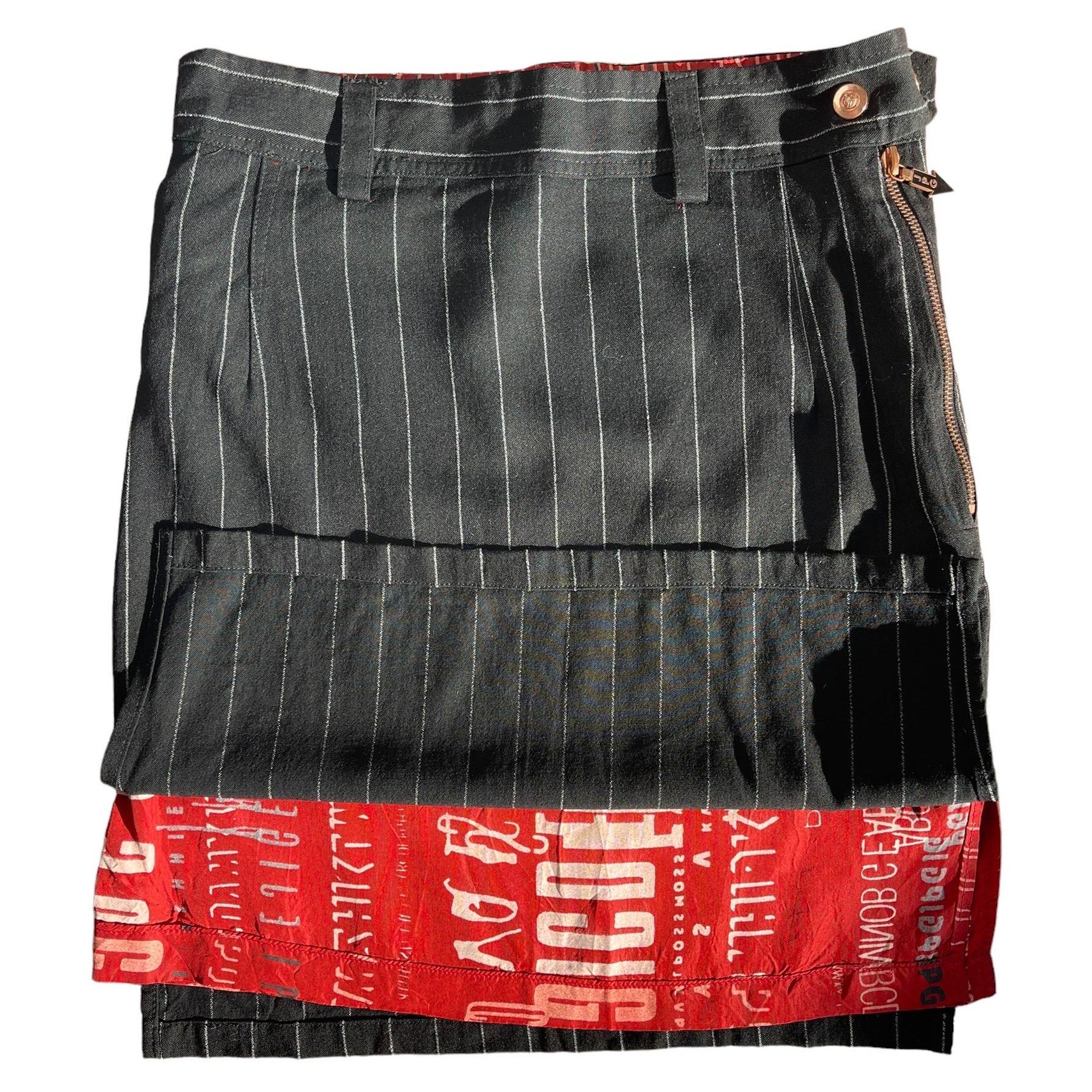Jean Paul Gaultier Vintage Pinstripe Mini Skirt XS For Sale