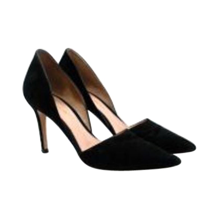 Gianvito Rossi Black Suede Lena D'orsay Pumps For Sale at 1stDibs