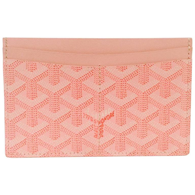 Goyard Pink Goyardine Cardholder Excellent Condition With Box