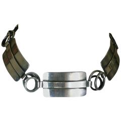 Modernist Lobel Sterling Silver Choker