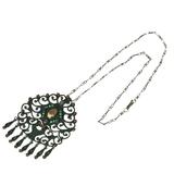 Collier pendentif de style Mat'l en argent sterling et pierres