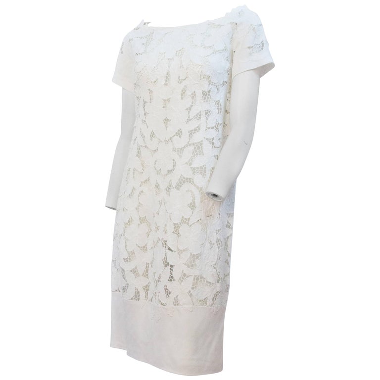 chinese dress ladies Vintage 1960s White Brocade Marilyn Dress / S/M – Sarah & Ludo main image 1