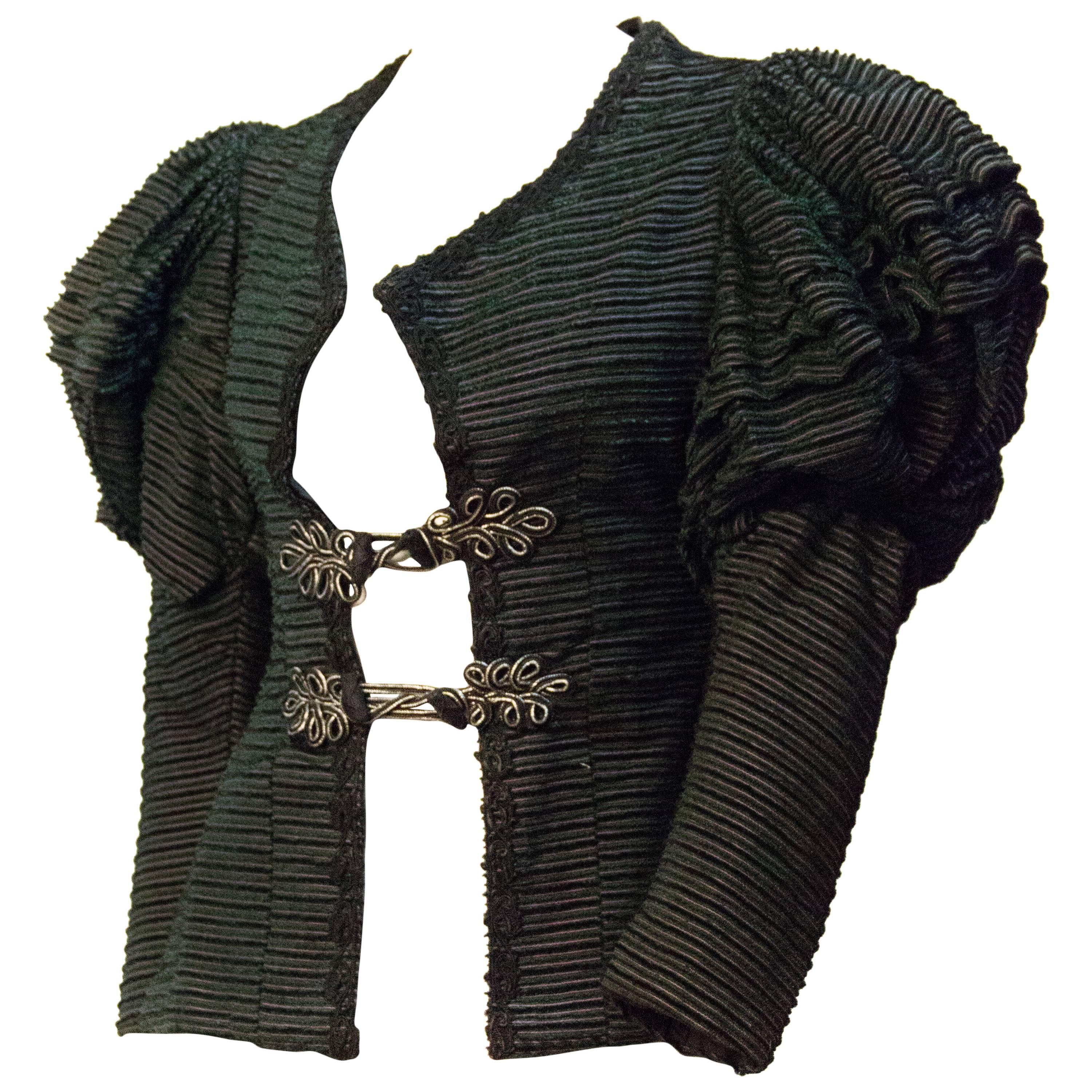 Veste en velours vert et violet (pré 1895)  en vente