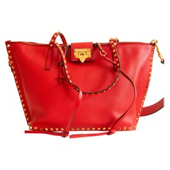 Valentino Garavani Rockstud Red Leather Crossbody/Shoulder Bag