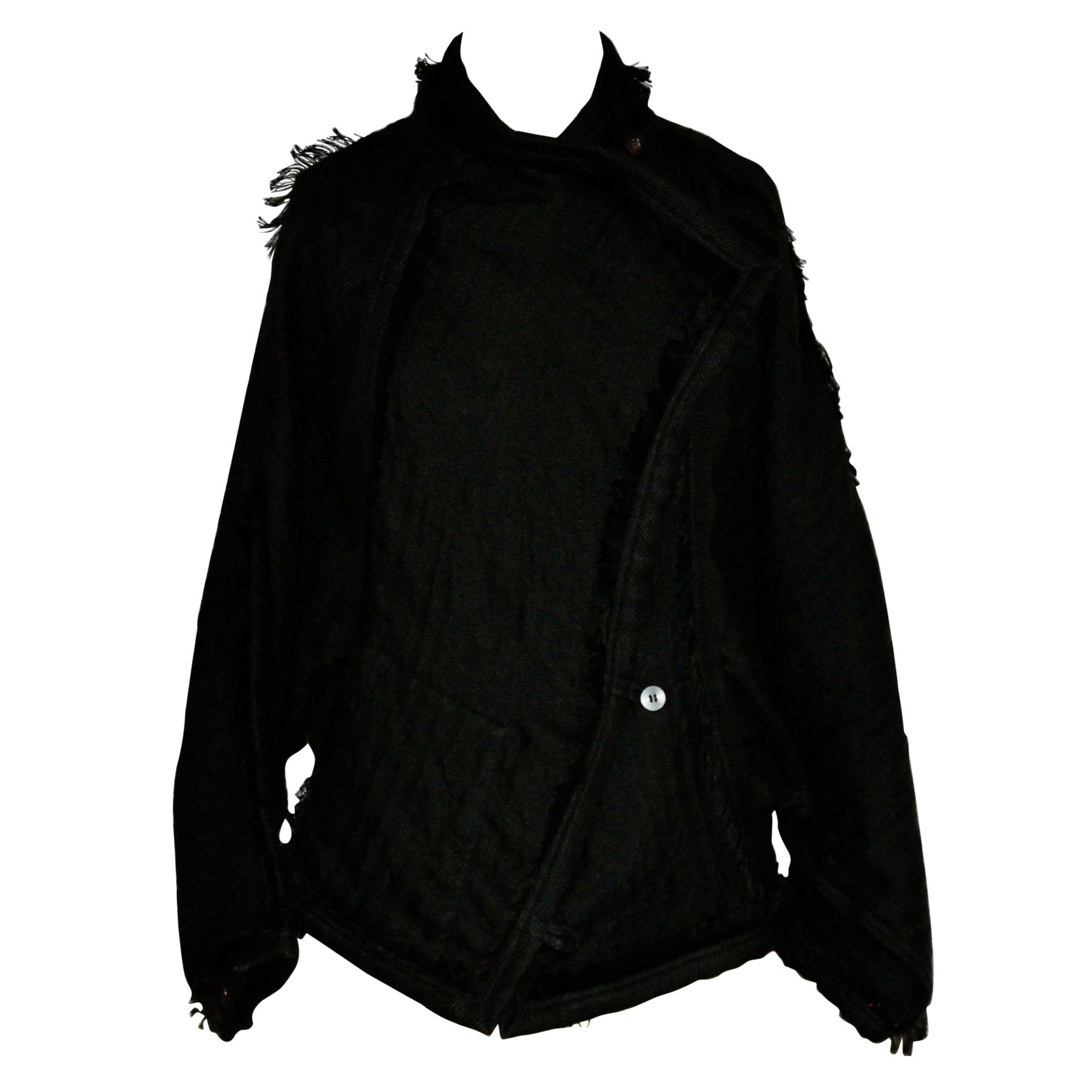 Issey Miyake Black Jacket & Bolero Pants early 80's For Sale