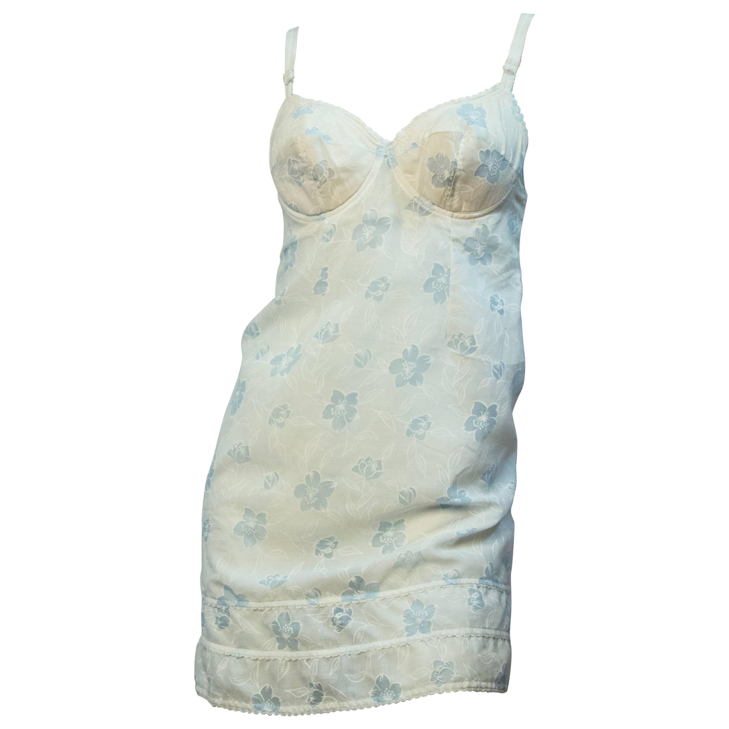 60s Mary Quant Floral One Piece Undergarment 