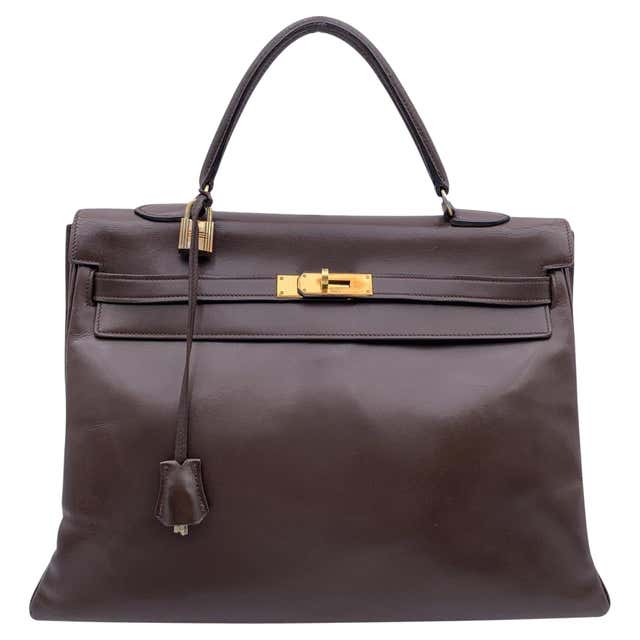 Hermes Vintage Rare Black Leather Sac 404 Top Handle Bag For Sale at ...