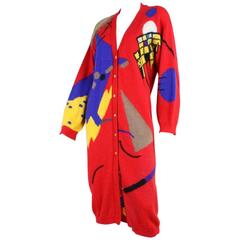 1980's Hanae Mori Graphic Cardigan 4