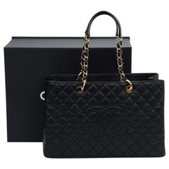 Chanel Black Caviar XL GST Shopper Tote