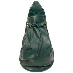 Vintage 1993 HERMES green Clemence leather 'sac de voyage marin' travel bag