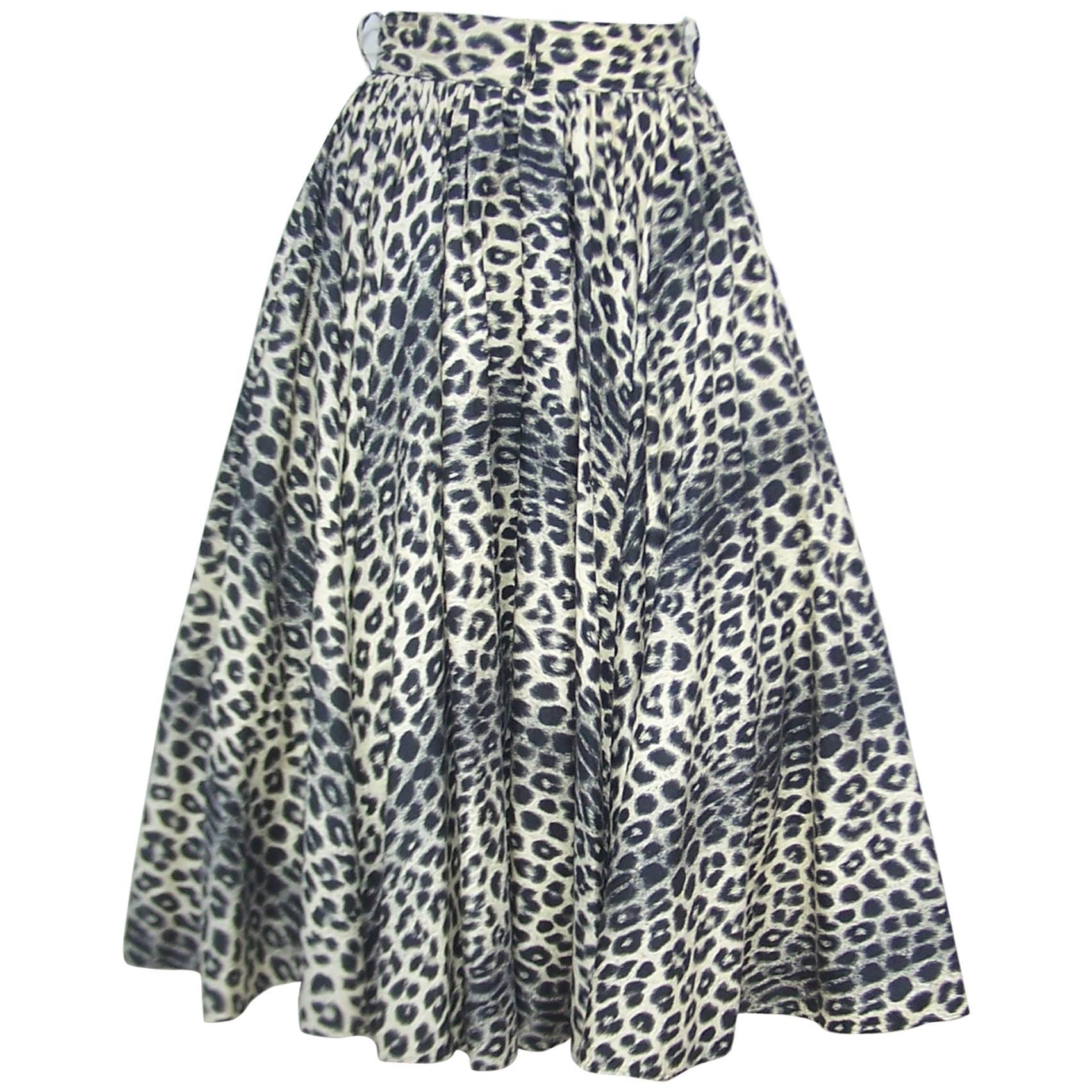 Purrrfect 1950's Leopard Print Circle Skirt