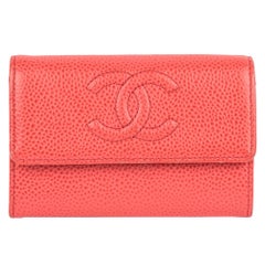 Chanel Red Caviar Leather Timeless Coin Purse