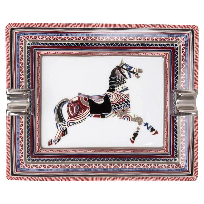 Hermes Change Tray Cheval D'Apparat Porcelain Rare Print For Sale