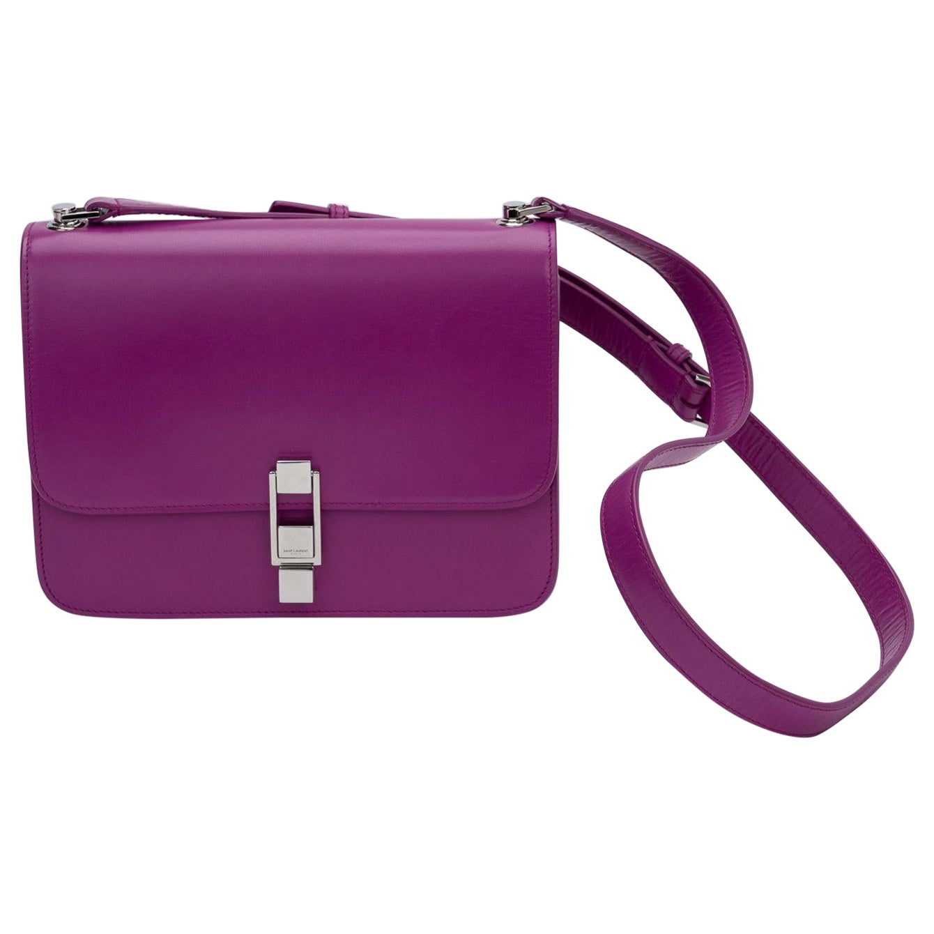 Saint Laurent - Lou Magenta Pink Suede & Leather Camera Bag