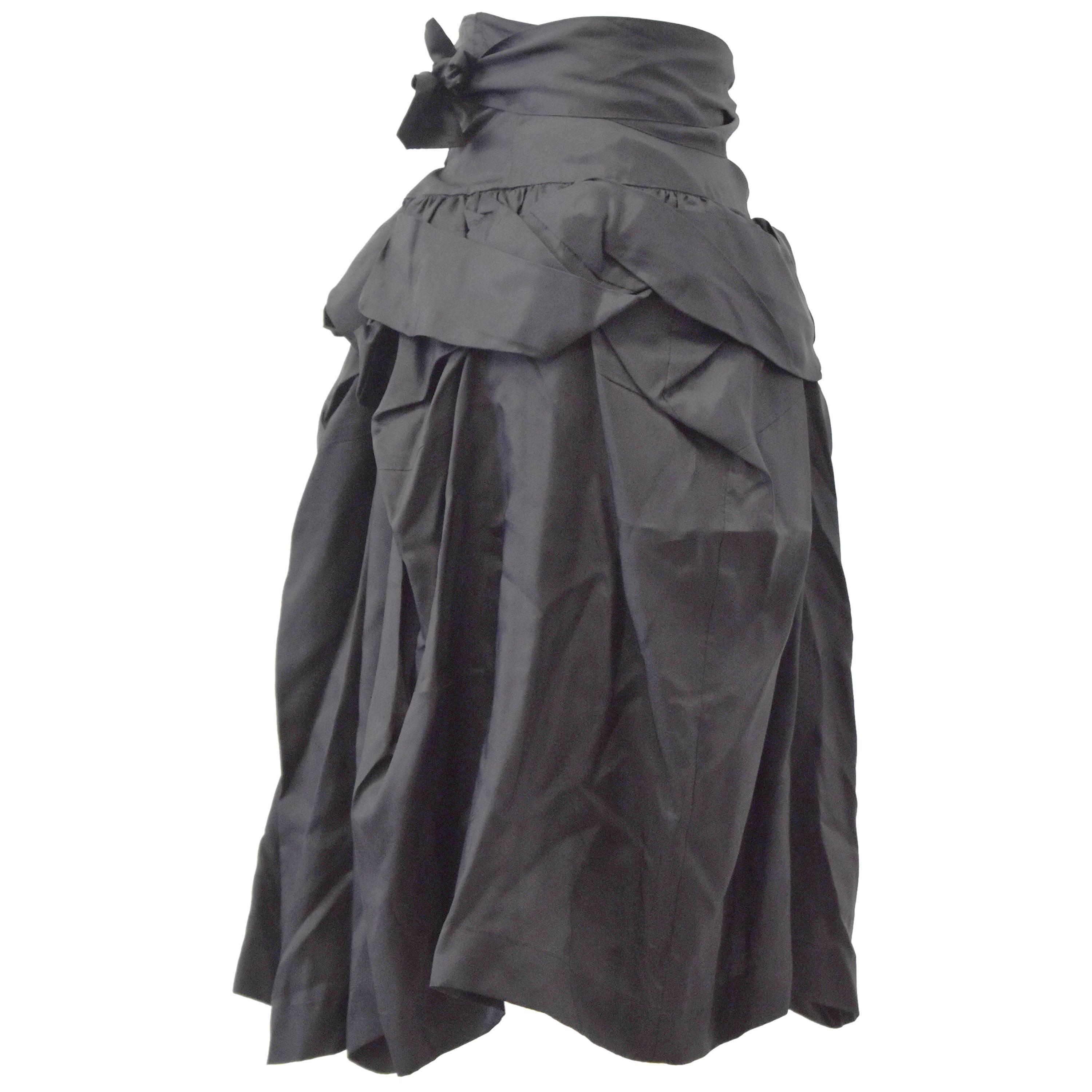 Comme des Garcons ‘Tao’ Black Ruffle skirt with tie-waist 2009