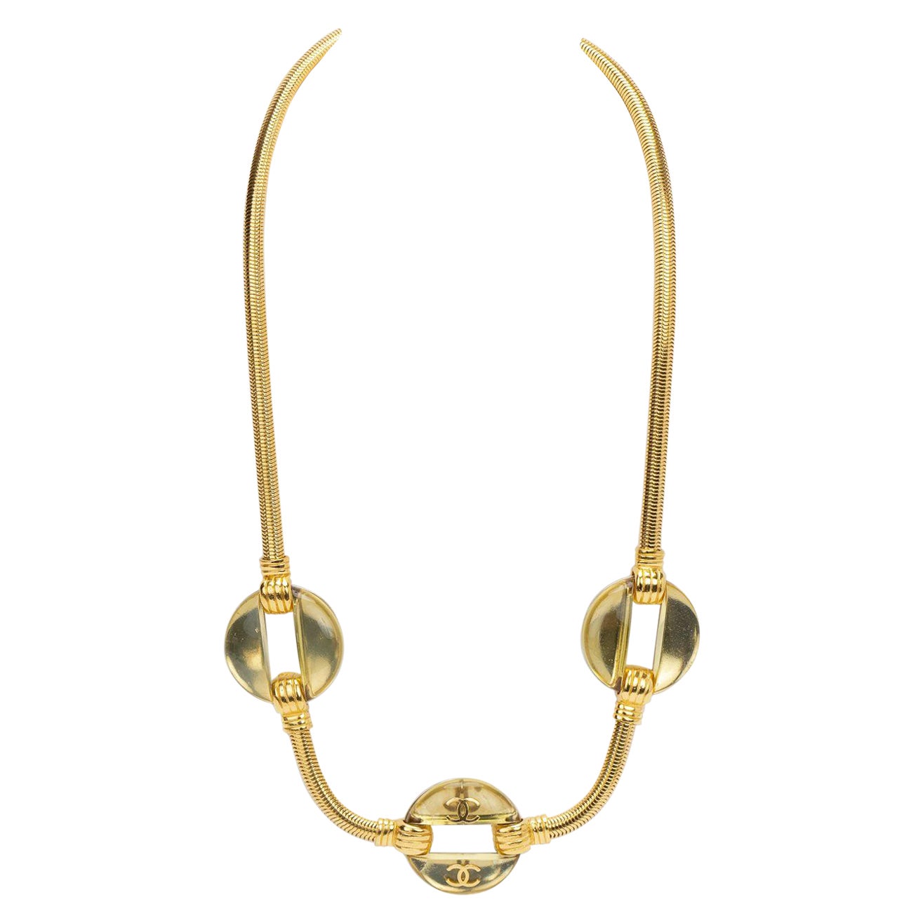 Chanel Gold Snake Lucite Belt/Necklace