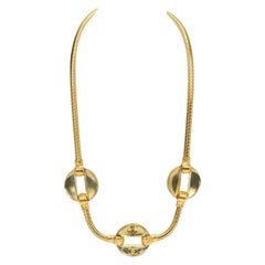Chanel Goldschlangen- Lucite-Gürtel/Halskette aus Lucite