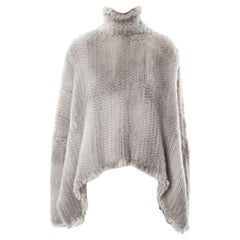 Christian Dior by John Galliano light grey knitted mink fur sweater, fw 2000