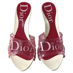 Dior 2004 Spring Pink Jelly Platform Heels John Galliano