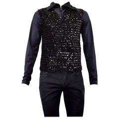 Vintage 1980s Jean-Paul Gaultier - Junior Mens Glam Rock style stretch sequin & spandex