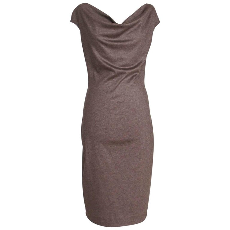 DSquared 2 Dress Heather Brown Sheath Style L Superbly Soft Fabric at  1stDibs | heather brown nude, brown sheath dress