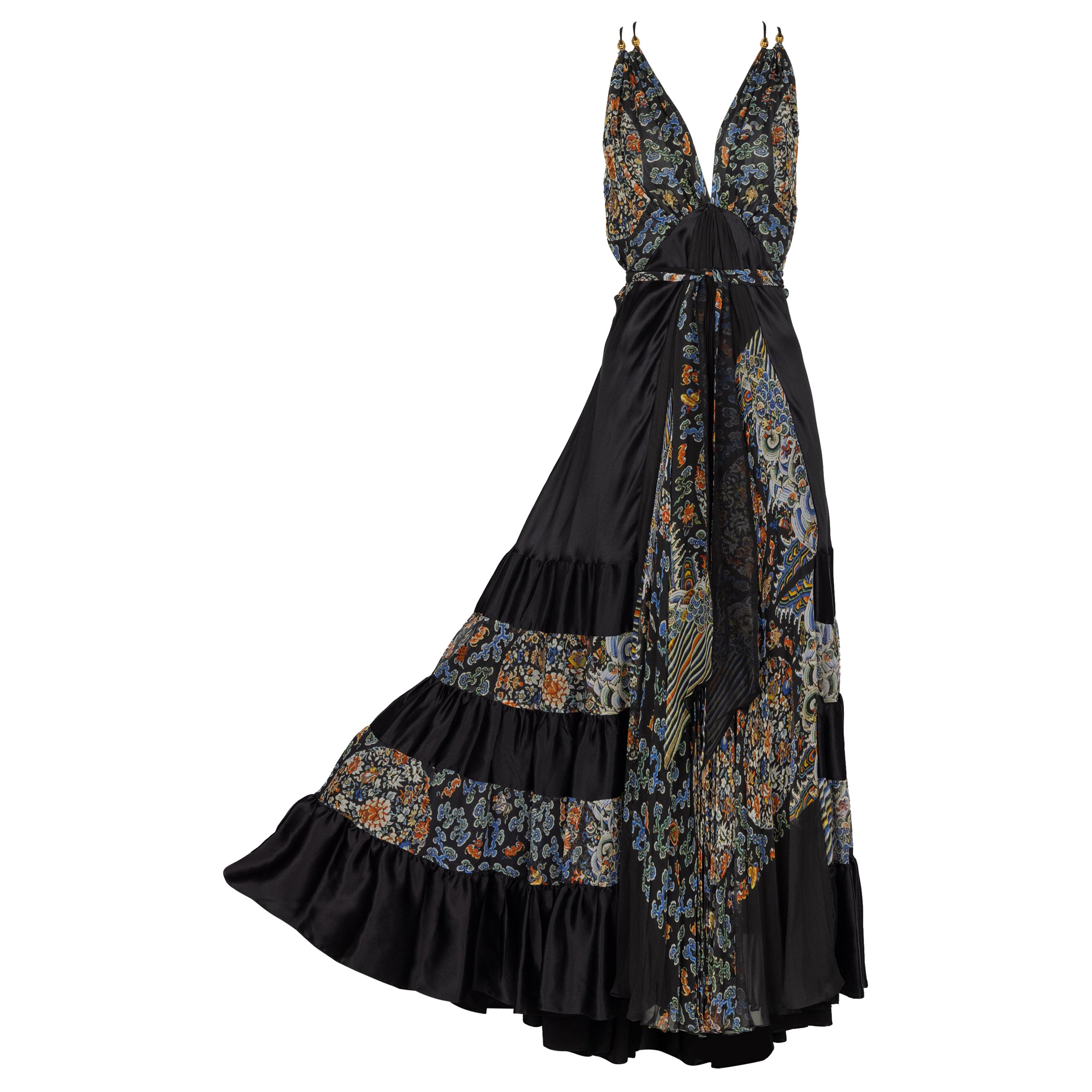 Balenciaga Ghesquière Pre-Fall 2007 Silk Maxi Dress For Sale