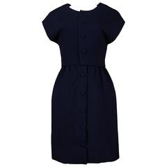 Balenciaga Haute Couture Marin Blue dress suit, circa 1958-1960 2