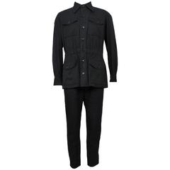Vintage Yves Saint Laurent Black Safari Jacket