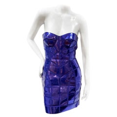 Versace Metallic Purple Mini Dress Fall2010
