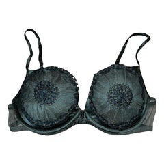 NUEVO Sujetador La Perla Maison Moss Green Java Dancer Black Label 34B 75B