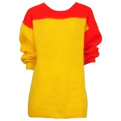 Sprouse Farbblock-Pullover in Gelb und Orange