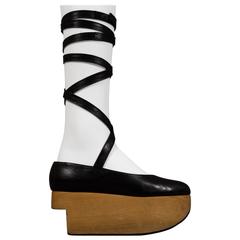 Vivienne Westwood black leather 'Rocking Horse' shoes, circa 1980s (SZ 41) 7