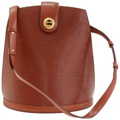 Vintage Louis Vuitton Cluny Kenyan Fawn Brown Epi Leather Shoulder Bag