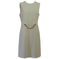 Michael Kors Ivory Lightweight Wool Sleeveless Shift Dress - GHW-10 7