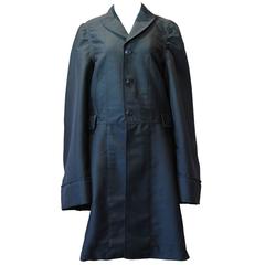 2012 COMME des GARÇONS black polyester oversized sleeve coat