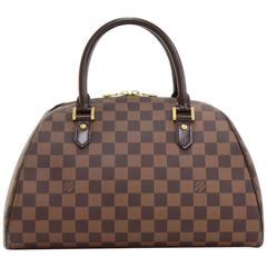 Louis Vuitton Ribera MM Ebene Damier Canvas Hand Bag