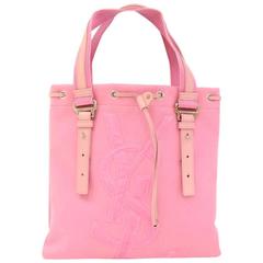 Yves Saint Laurent Kahala Pink Cotton Tote Hand Bag