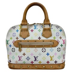 Louis Vuitton Alma PM Takashi Murakami Multicolor Leather Top Handle Bag