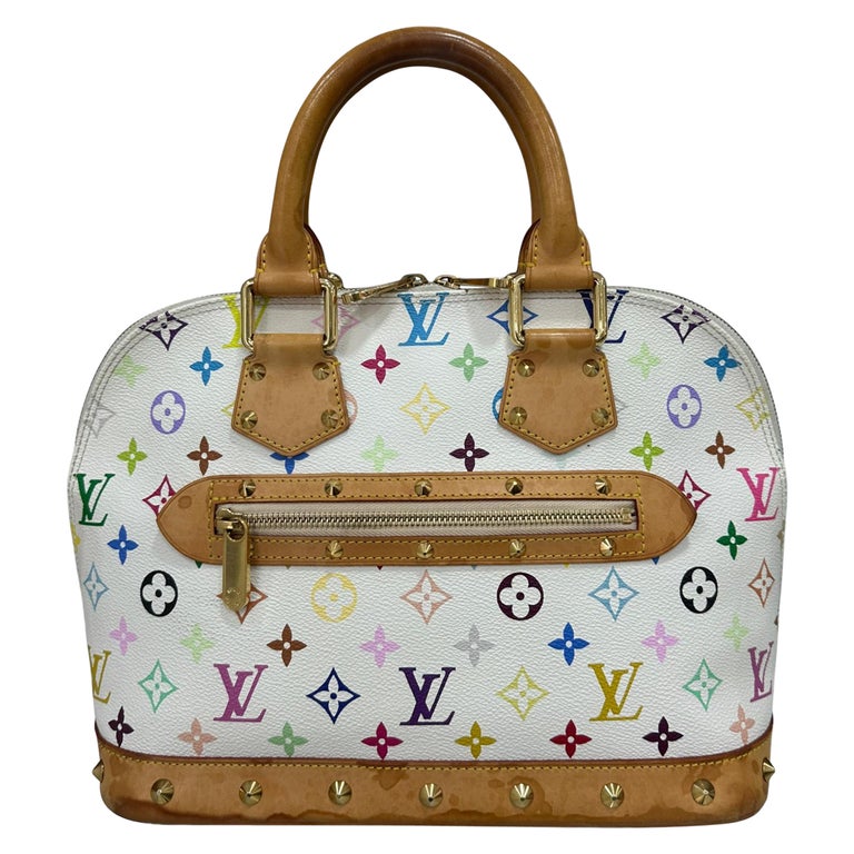 Louis Vuitton Alma PM Takashi Murakami Multicolour Leather Top Handle Bag