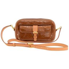 Louis Vuitton Christie MM Bronze Vernis Leather Shoulder Bag