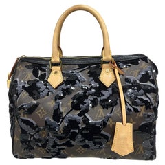 2011 Louis Vuitton Speedy 30 Fleur De Jais Limited Edition Top Handle Bag
