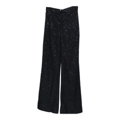 NWT Chanel Black Sequins Pants Trousers