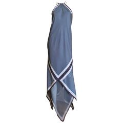 Incredible Vintage Valentino Silk Halter Dress 9