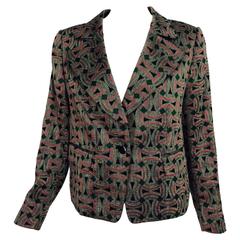 Dries Van Noten single breasted brocade cropped jacket 42 12
