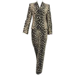 Vintage Moschino Leopard print trouser set 1990s