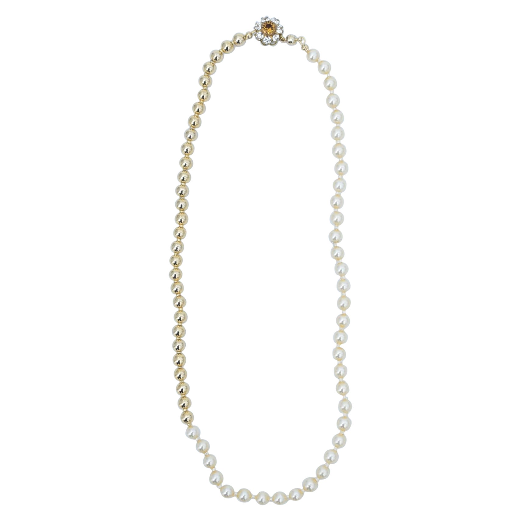 Collier de perles matataki (GOLD) / bijoux vintage, parle vintage des années 1970 en vente