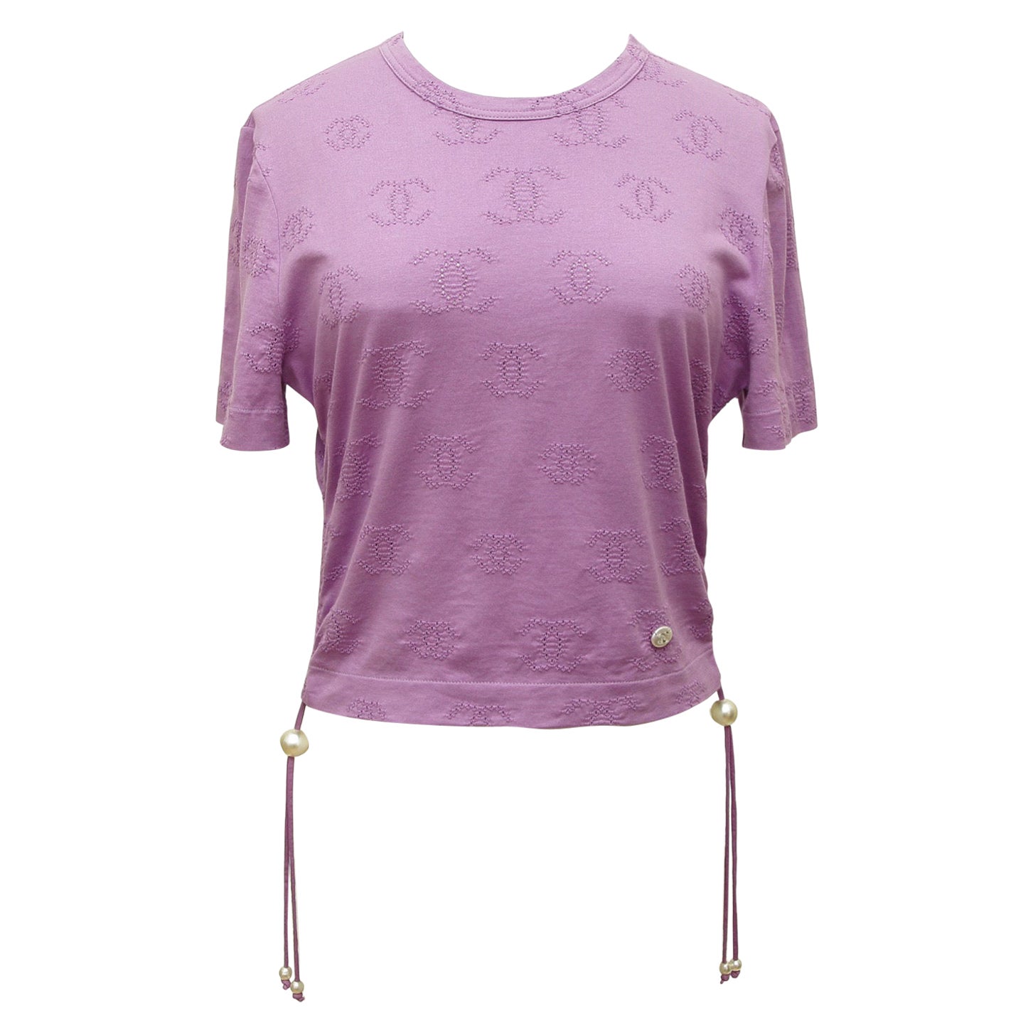 Sold at Auction: AUTHENTIC CHANEL 100% COTTON T SHIRT ,TOPS