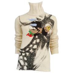 Walter Van Beirendonck Embroidered Deer Sweater