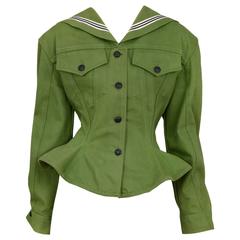Gaultier Olive Sailor Corset Jacket 9
